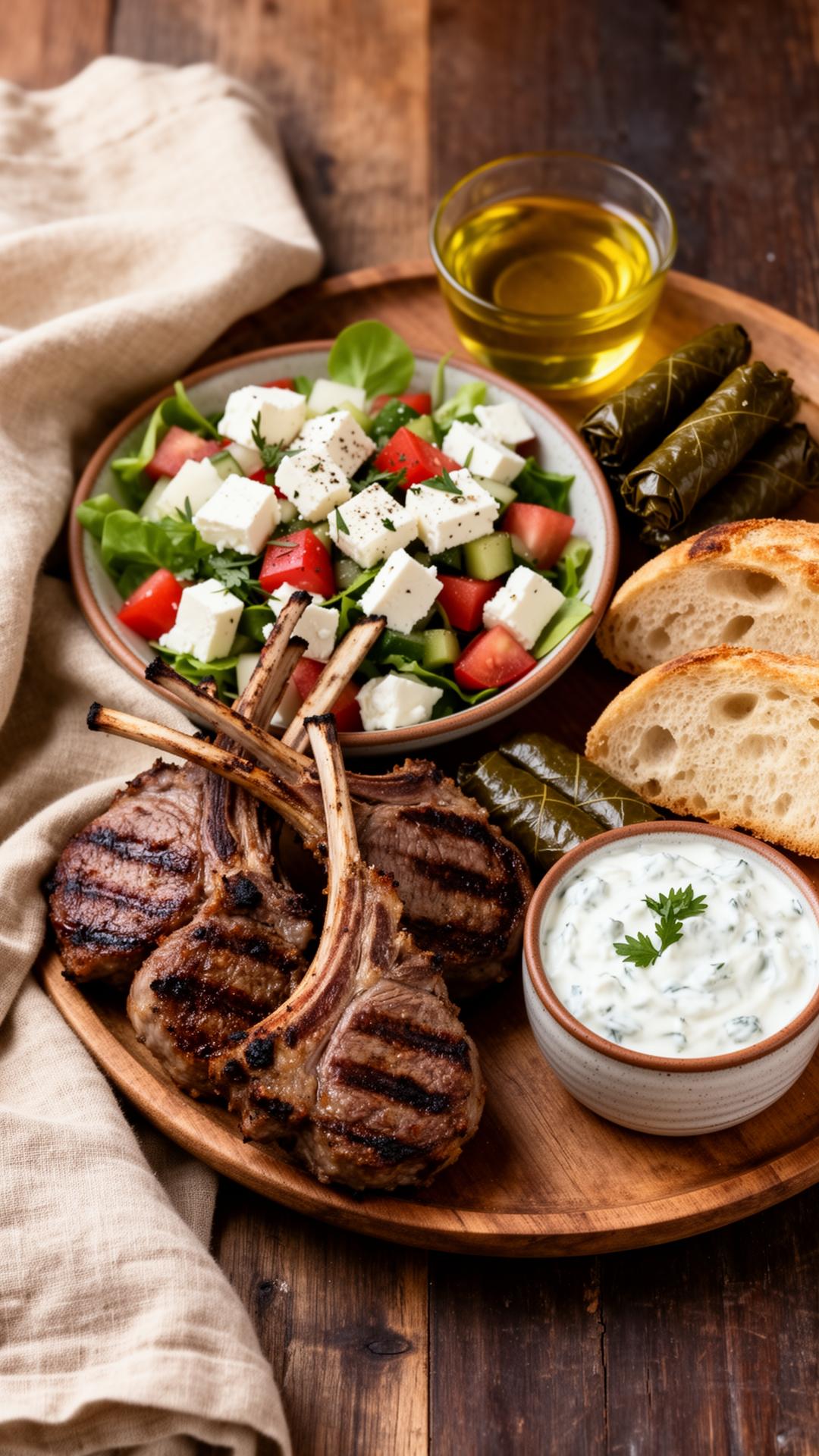 Greek mezze platter at Olympiada